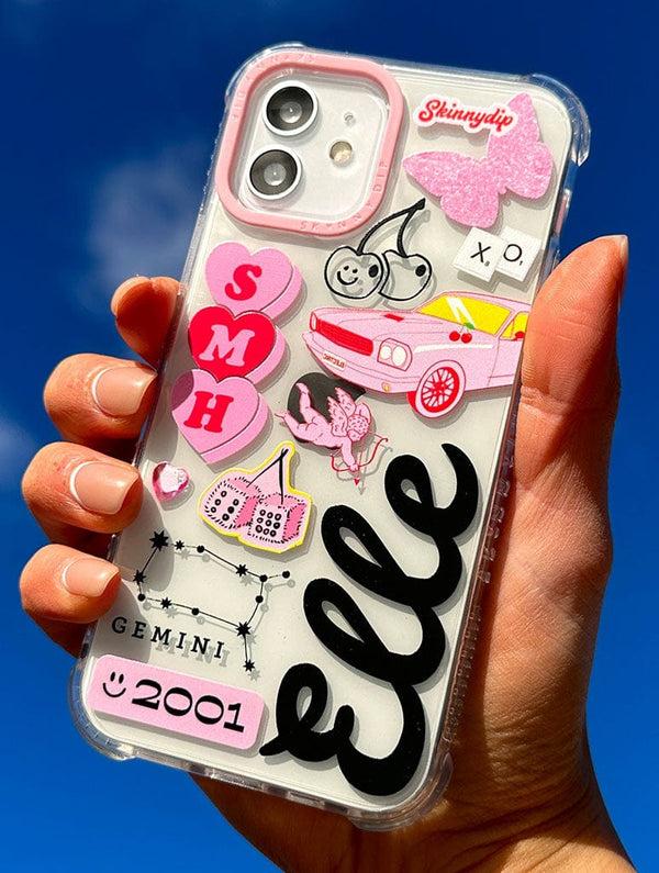 Skinnydip London Clear & Pink Shock IPhone Case