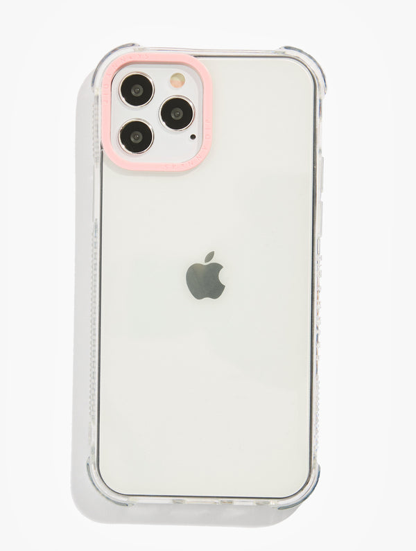 Skinnydip London Clear & Pink Shock IPhone Case