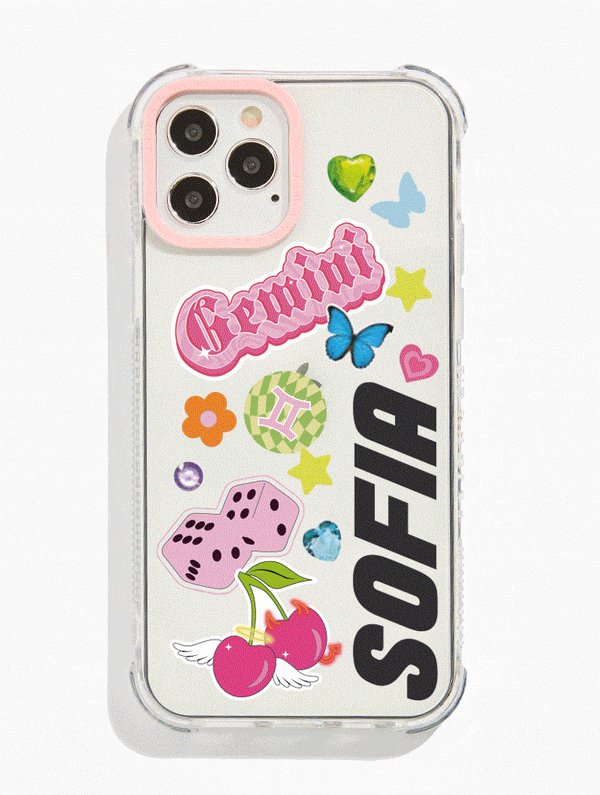 Skinnydip London Clear & Pink Shock iPhone Case