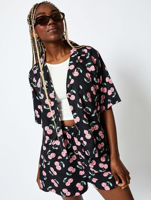 Skinnydip London Disco Cherry Shorts In Black