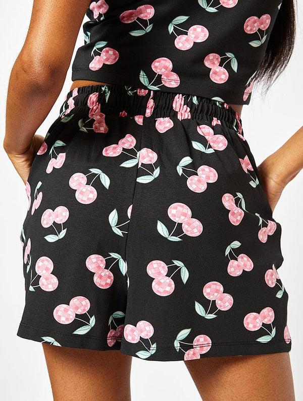 Skinnydip London Disco Cherry Shorts In Charcoal