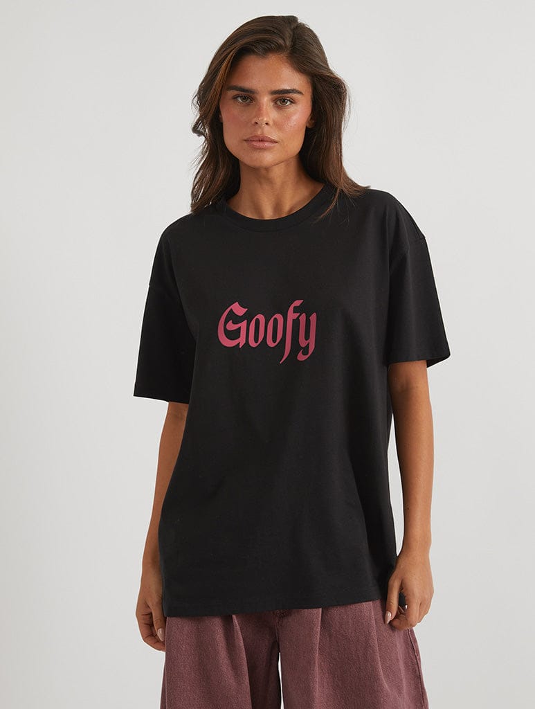 Skinnydip London Disney Goofy T-Shirt In Black