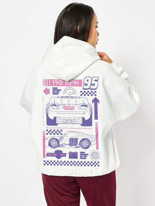 Skinnydip London Disney Pixar Cars Hoodie in White