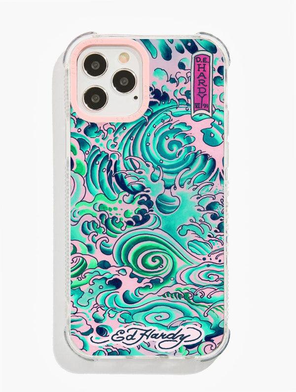 Skinnydip London Ed Hardy Pink Waves Shock Case