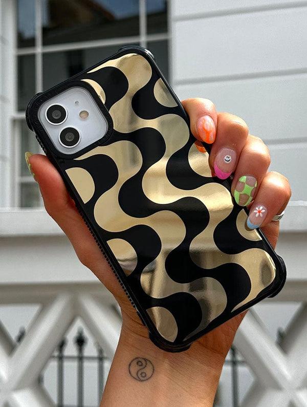 Skinnydip London Gold Waves Shock IPhone Case