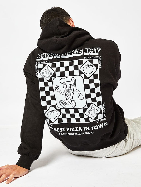 Skinnydip London Have a Slice Day Hoodie in Black