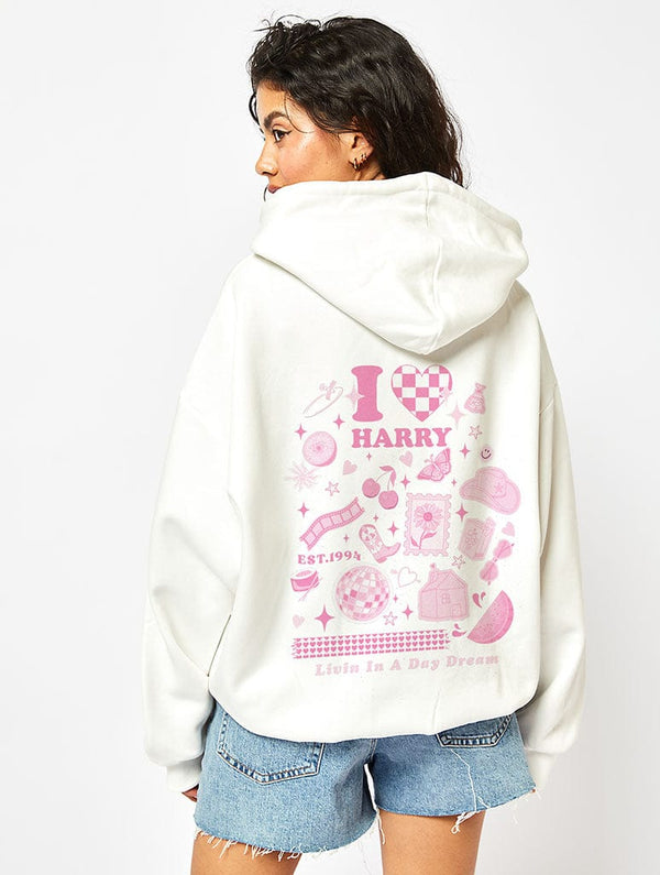 Skinnydip London I Heart Harry Hoodie In White