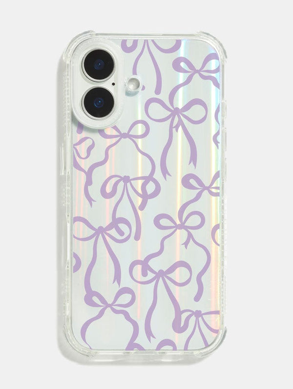 Skinnydip London Lilac Bows Holo Shock iPhone Case