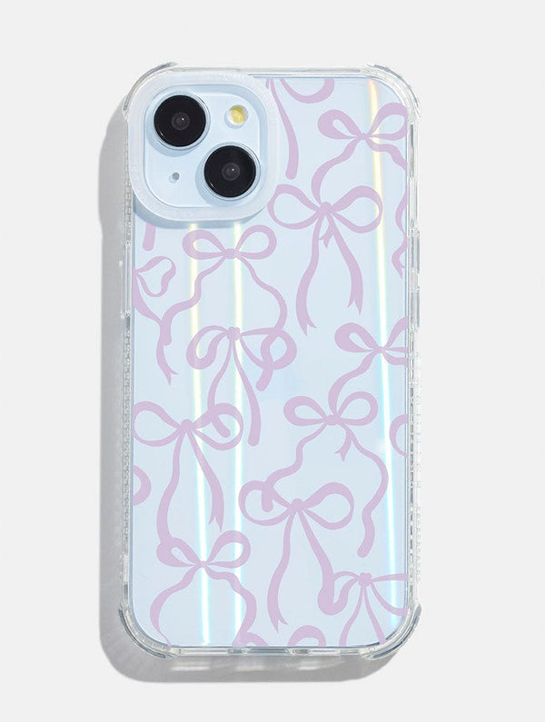 Skinnydip London Lilac Bows Holo Shock iPhone Case