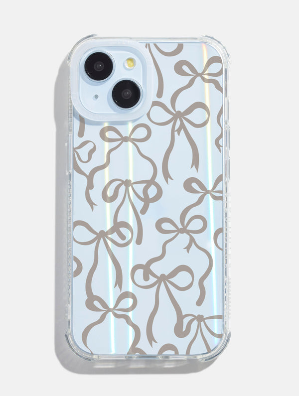 Skinnydip London Neutral Bows Shock IPhone Case