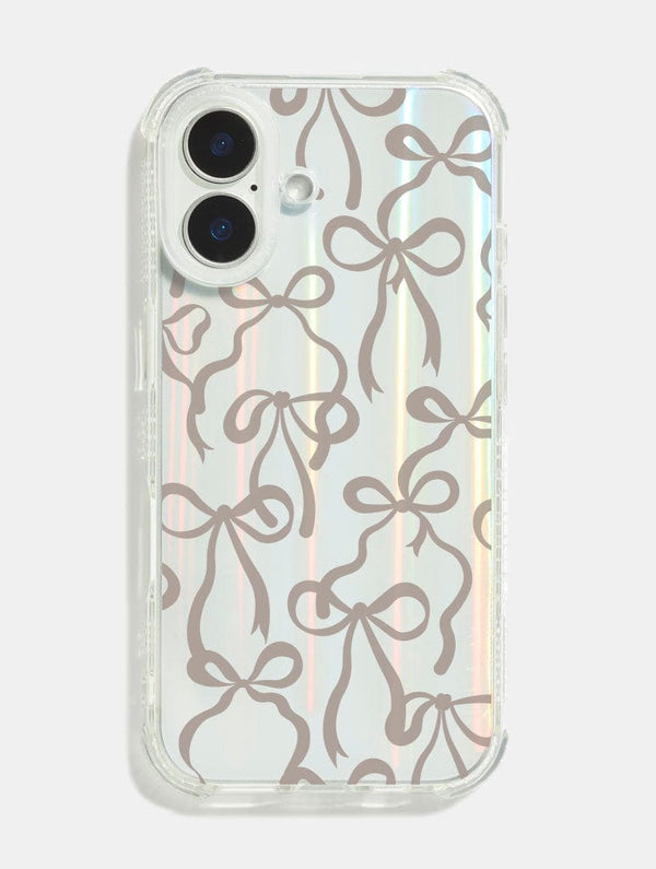 Skinnydip London Neutral Bows Shock iPhone Case