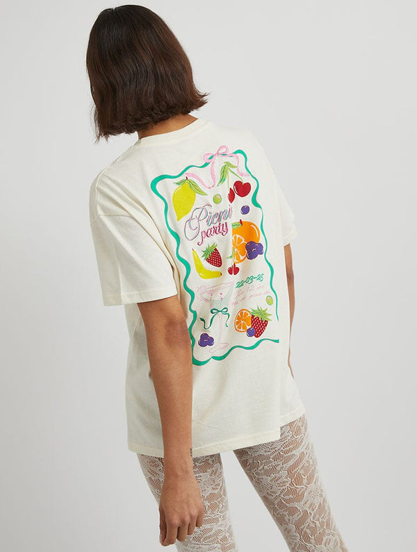 Skinnydip London Picnic Party T-Shirt in Ecru