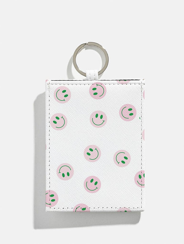 Skinnydip London Pink and Green Smiley Card Holder