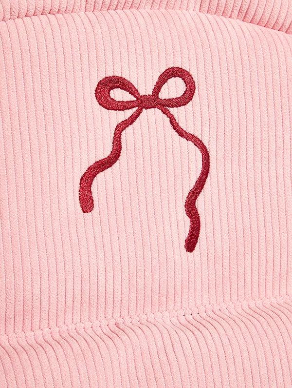 Skinnydip London Pink Bow Embroidered Backpack