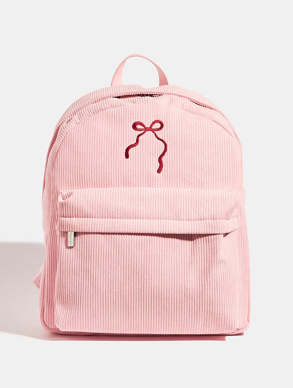 Skinnydip London Pink Bow Embroidered Backpack