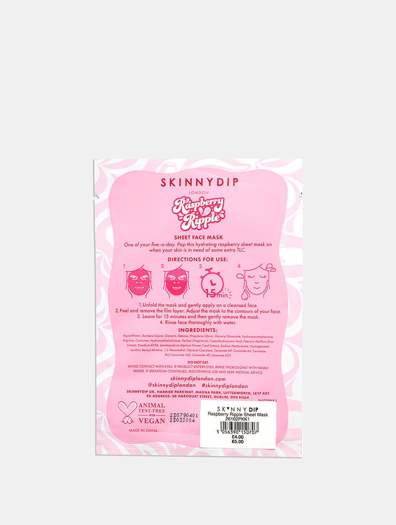 Skinnydip London Raspberry Ripple Sheet Mask