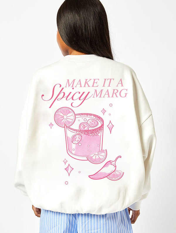 Skinnydip London Spicy Margs Sweatshirt in Ecru