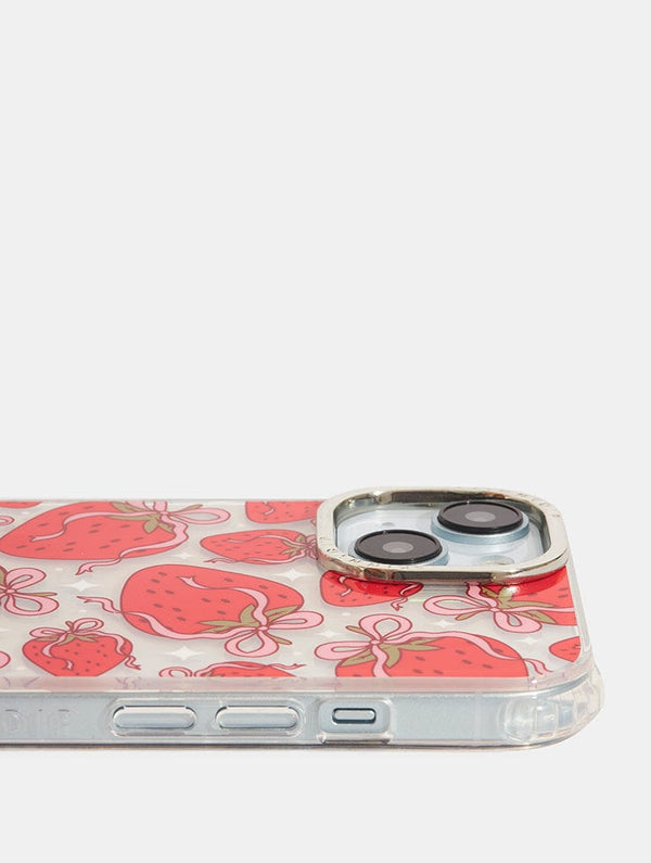 Skinnydip London Strawberry Bow Shock IPhone Case