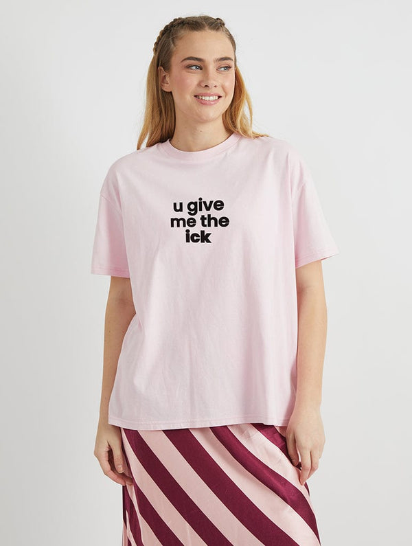Skinnydip London U Give Me The Ick T-Shirt In Pink