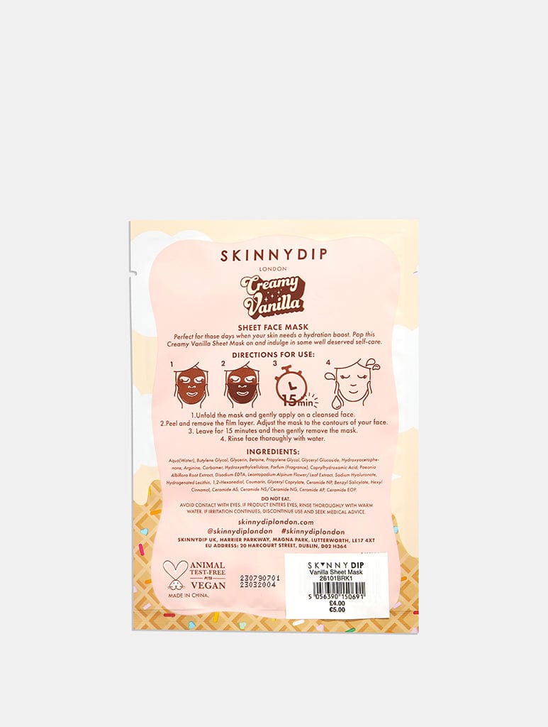 Skinnydip London Vanilla Sheet Mask