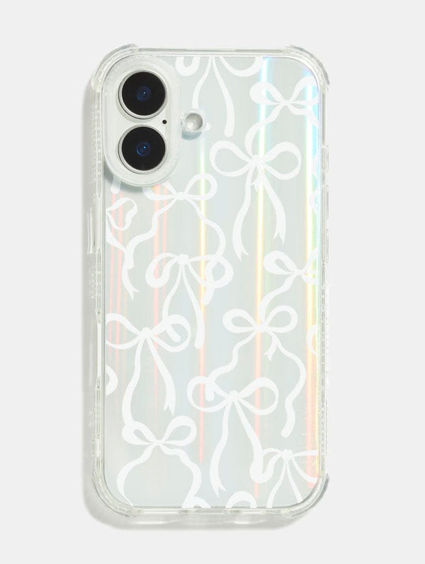 Skinnydip London White Bows Shock Holo iPhone Case Skinnydip London White Bows Shock Holo iPhone Case