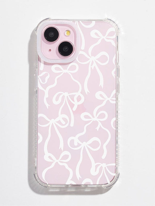 Skinnydip London White Bows Shock IPhone Case