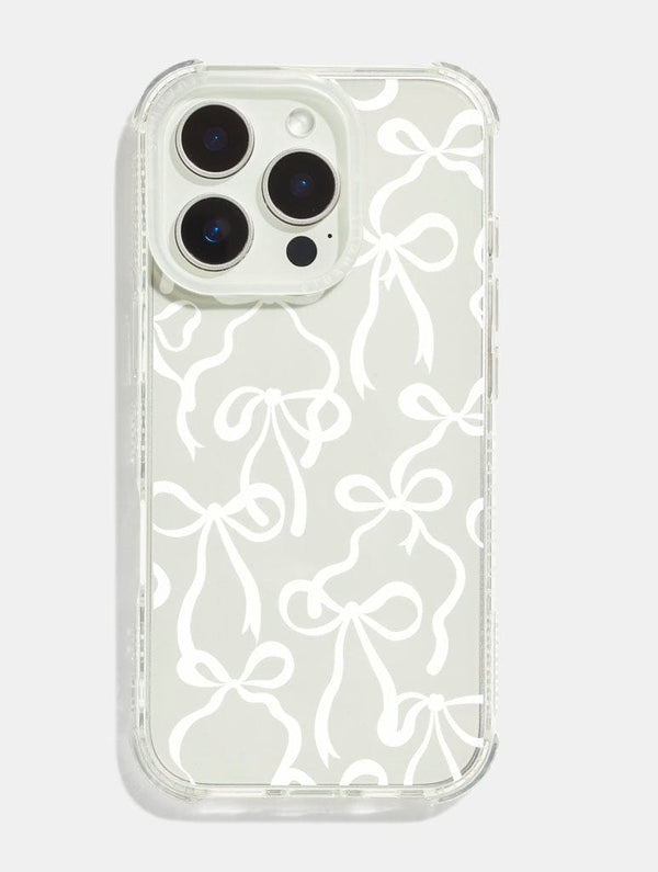 Skinnydip London White Bows Shock iPhone Case