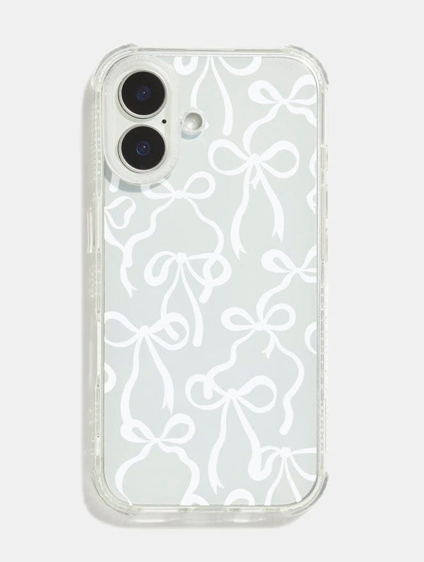 Skinnydip London White Bows Shock iPhone Case
