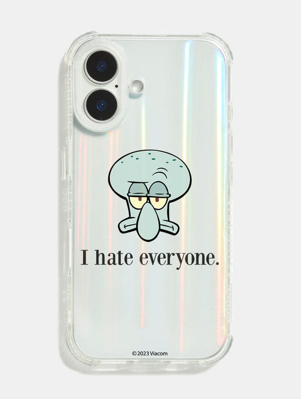 Skinnydip London SpongeBob x Skinnydip Squidward I Hate Everyone Shock iPhone Case