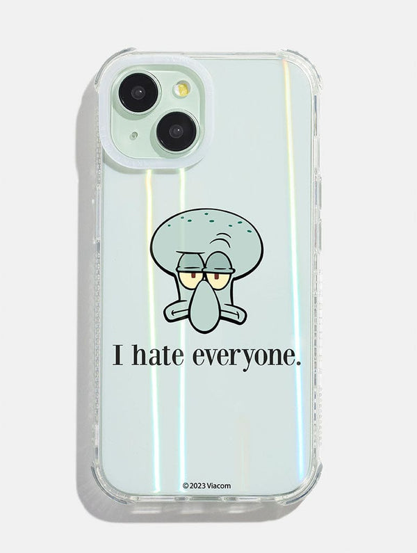 Skinnydip London SpongeBob x Skinnydip Squidward I Hate Everyone Shock iPhone Case