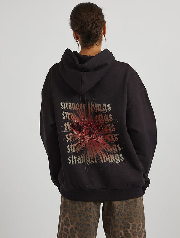 Skinnydip London Stranger Things x Skinnydip Hoodie In Black