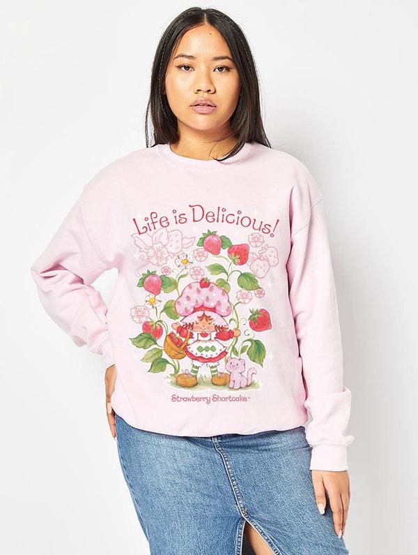 Skinnydip London Strawberry Shortcake Sweatshirt In Pink