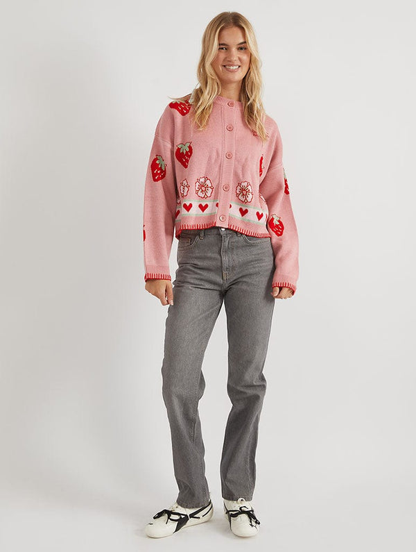 Skinnydip London Strawberry Shortcake X Skinnydip 3D Knitted Cardigan