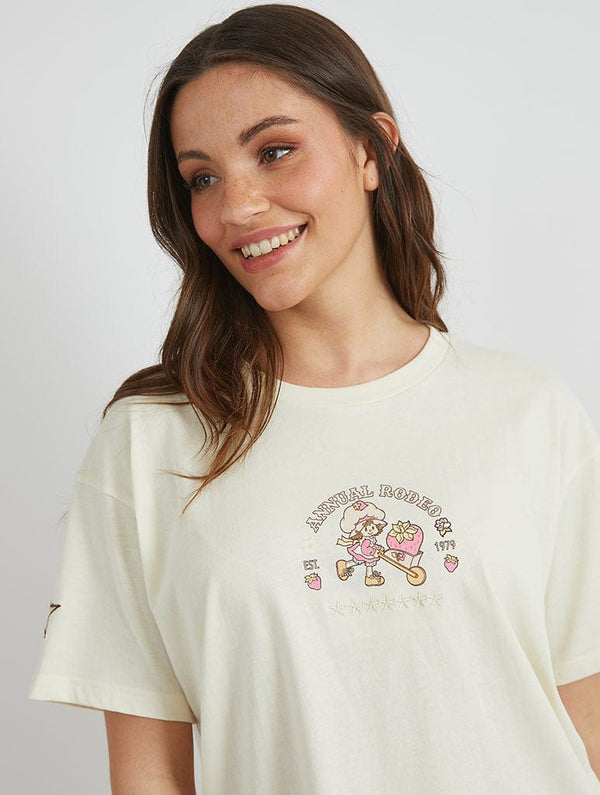 Skinnydip London Strawberry Shortcake X Skinnydip Stay Wild T-Shirt In Ecru