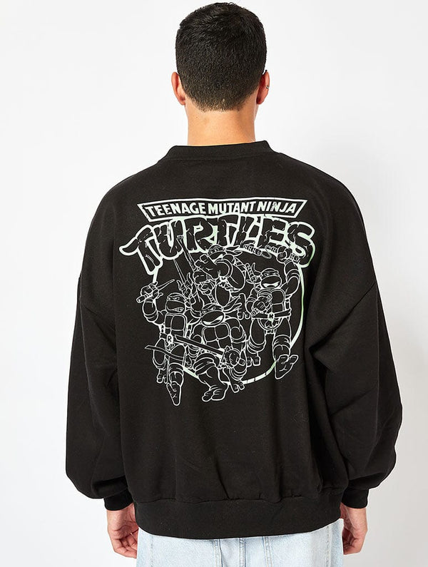 Skinnydip London Teenage Mutant Ninja Turtles Sweatshirt In Black