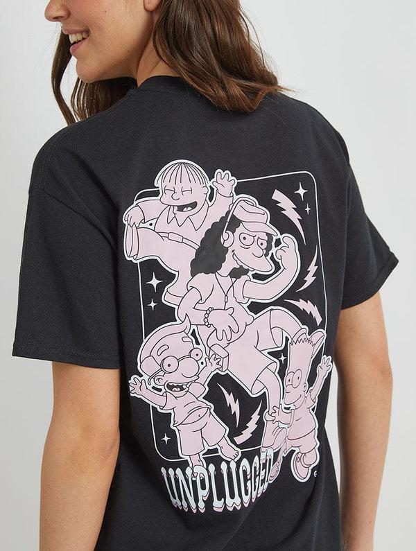 Skinnydip London The Simpsons Bart Chalkboard T-Shirt In Black