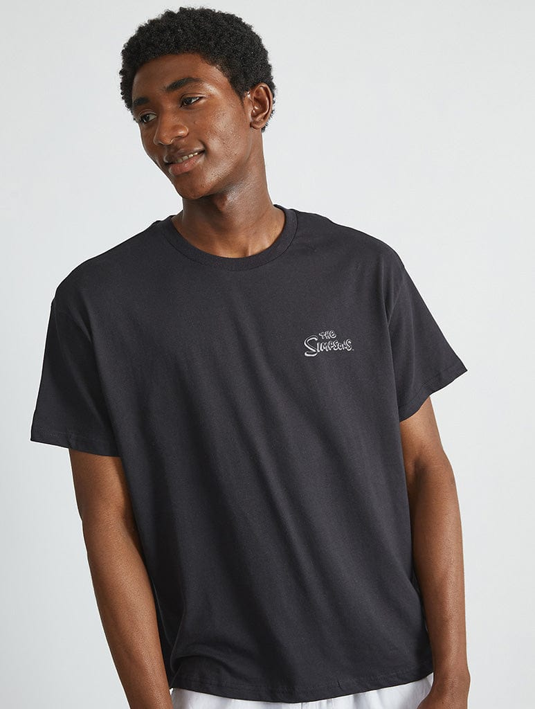 Skinnydip London The Simpsons Bart Snacks T-Shirt In Black