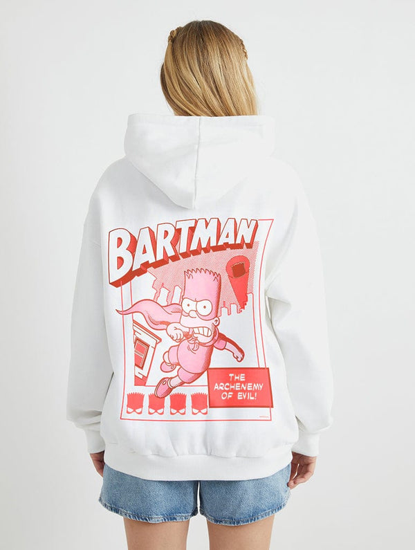Skinnydip London The Simpsons Bartman Hoodie in White