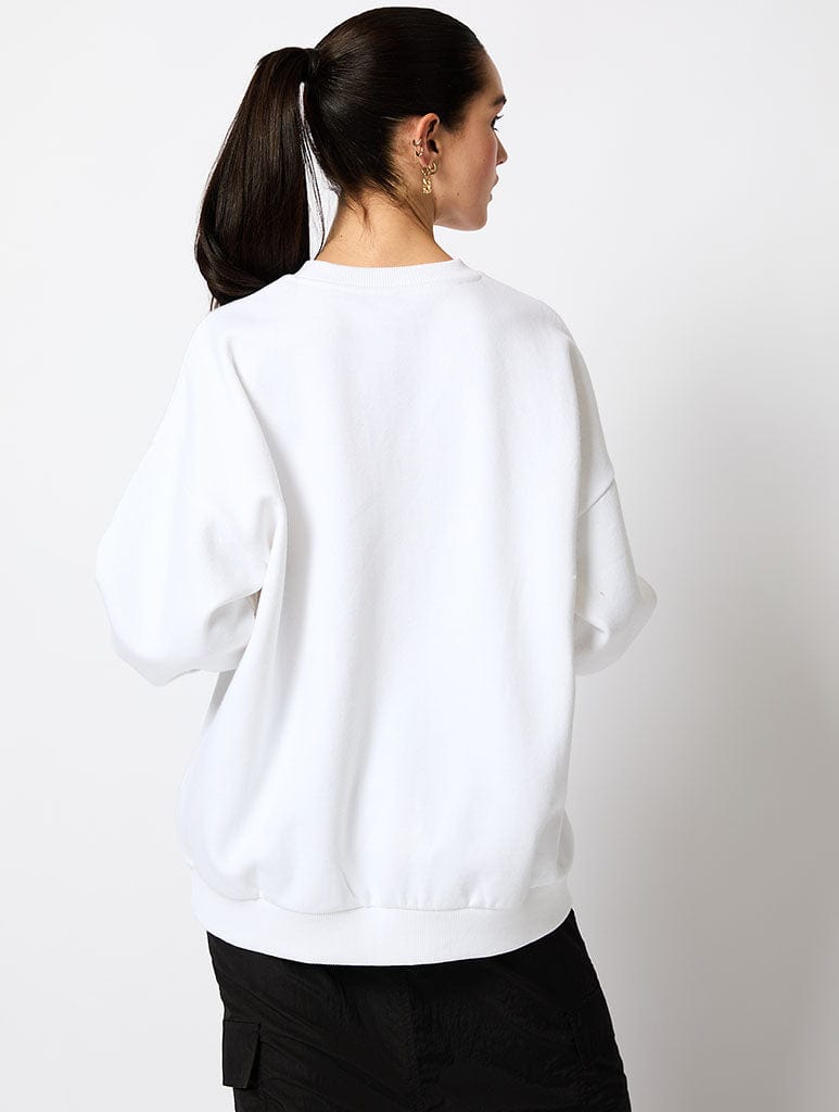 Skinnydip London The Simpsons Cowboy Homer Sweatshirt In Ecru