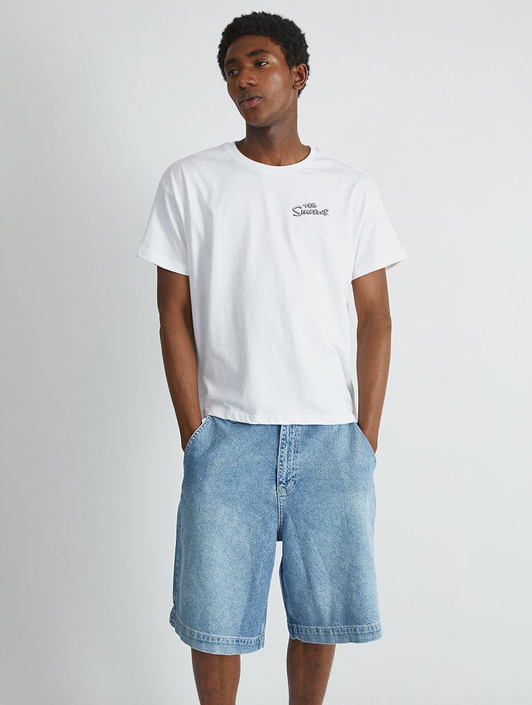 Skinnydip London The Simpsons Duffman T-Shirt In White