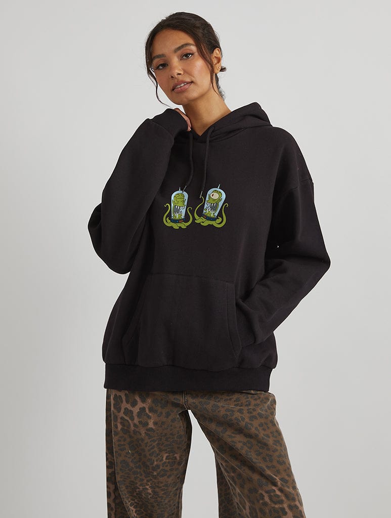 Skinnydip London The Simpsons Foolish Earthlings Hoodie In Black