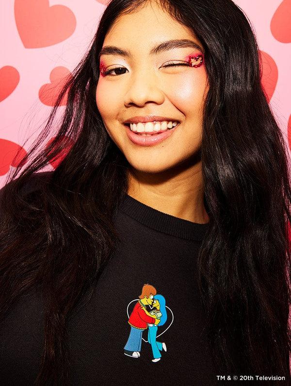 Skinnydip London The Simpsons Homer And Marge Sweatshirt In Black