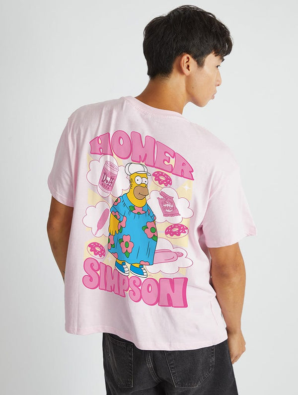 Skinnydip London The Simpsons Homer In A Dress T-Shirt In Pink