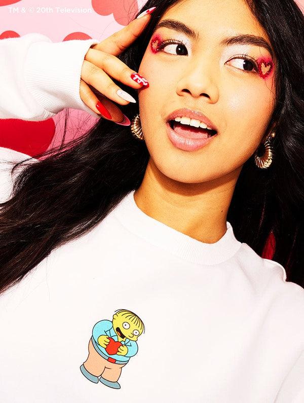 Skinnydip London The Simpsons I Choo-Choo-Choose You Sweatshirt In Ecru