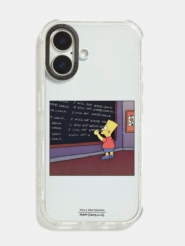Skinnydip London The Simpsons I Will Not Waste Chalk Shock iPhone Case