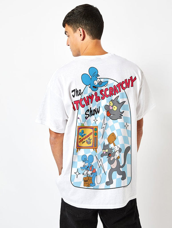 Skinnydip London The Simpsons Itchy & Scratchy T-Shirt in White