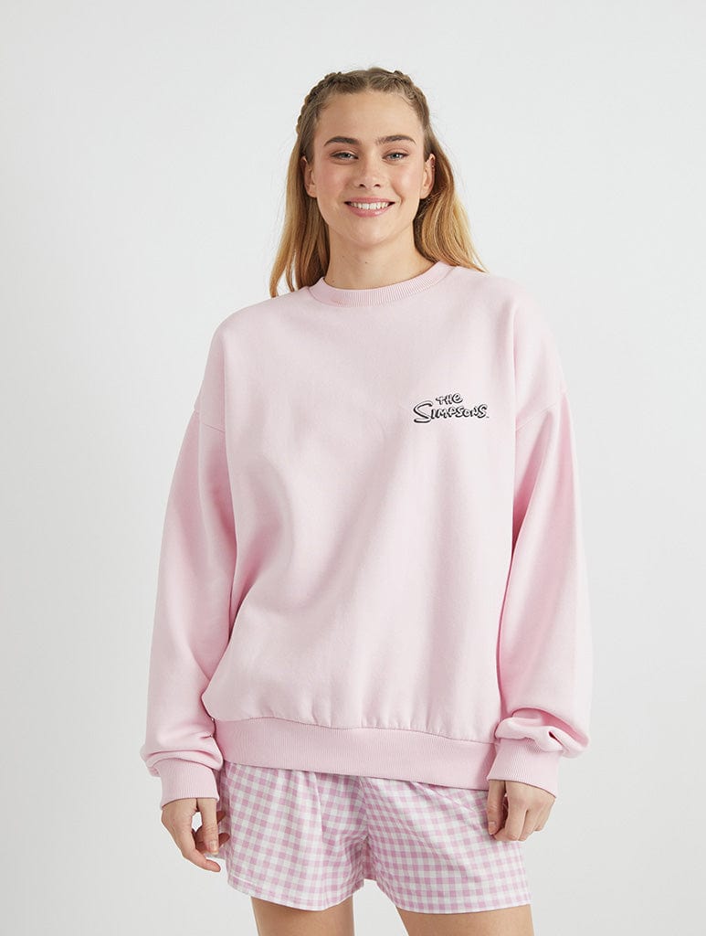 Skinnydip London The Simpsons Kiwk-E-Mart Pink Sweatshirt