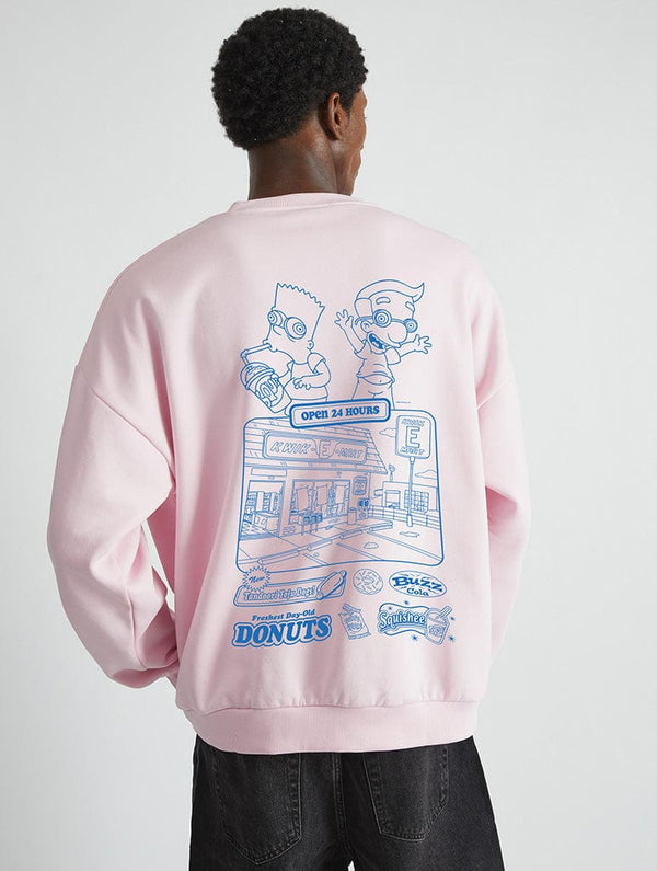 Skinnydip London The Simpsons Kiwk-E-Mart Pink Sweatshirt