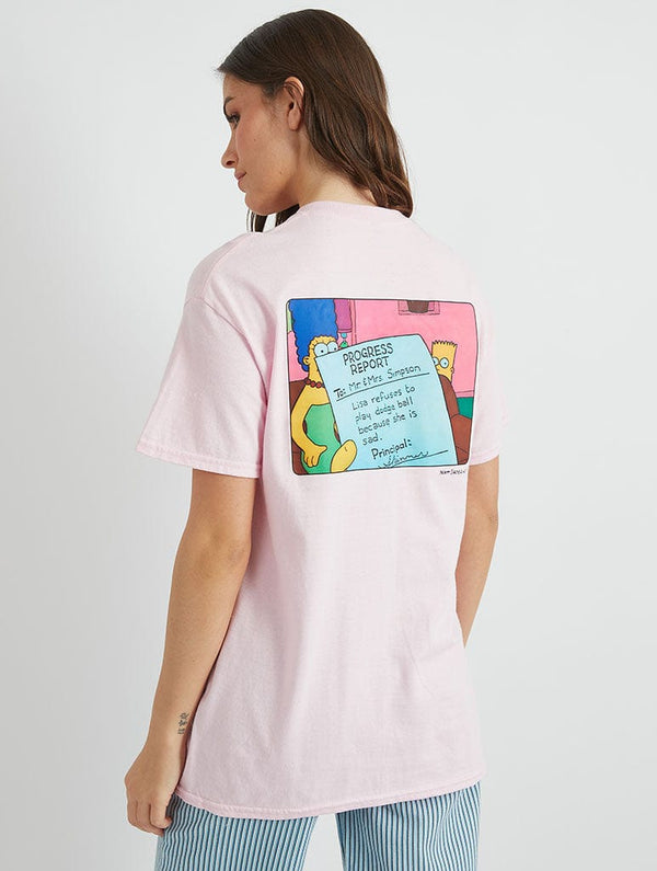 Skinnydip London The Simpsons Lisa Is Sad T-Shirt in Pink
