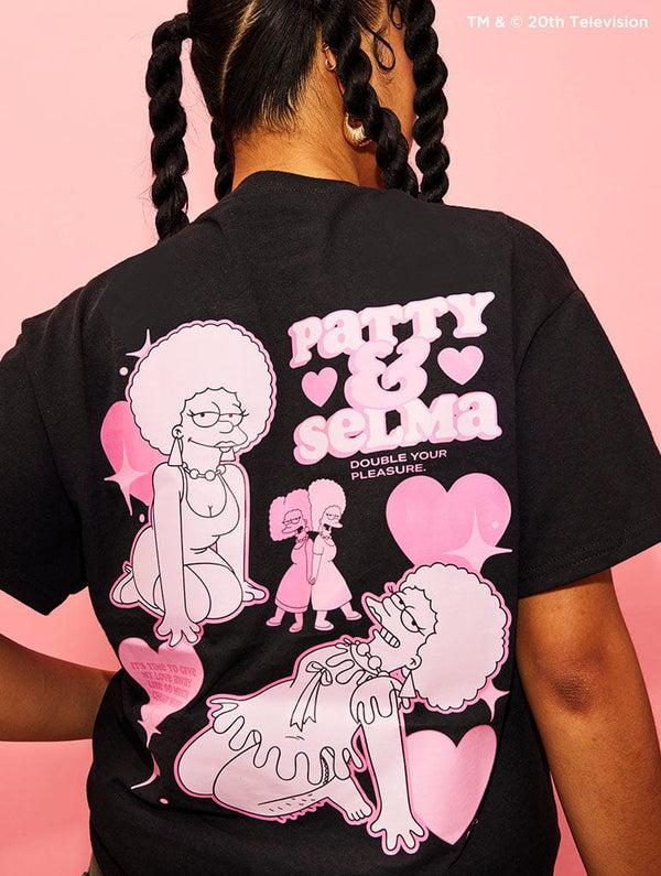 Skinnydip London The Simpsons Patty And Selma T-Shirt In Black